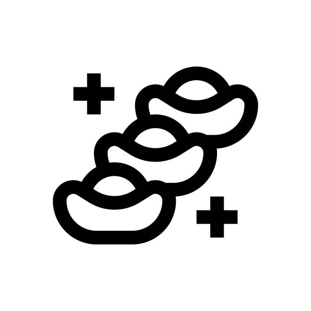 与中国新年相关的金锭矢量线形风格图片下载