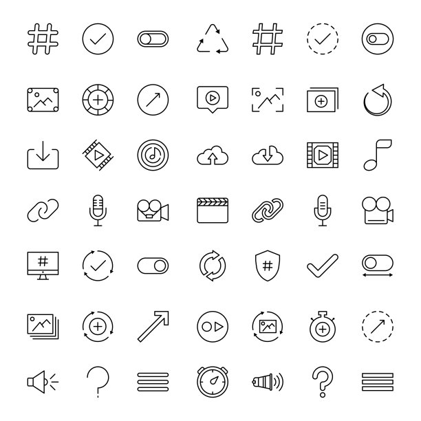 信号图标集。图片下载