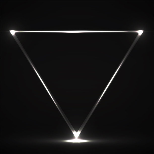 抽象霓虹三角形发光线图片下载