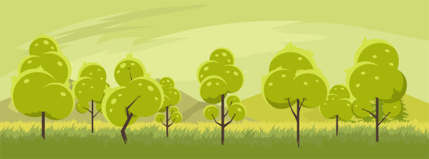 夏日景观与树木素材图片