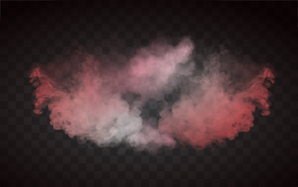 五颜六色的装饰云红色照明烟雾图片下载