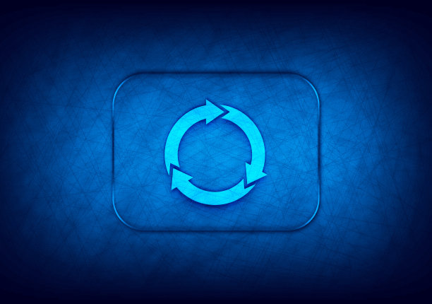 刷新更新图标抽象数字设计蓝色背景图片下载