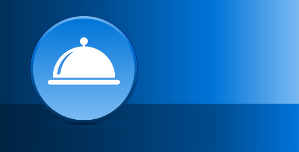 食品封面图标玻璃现代蓝色按钮抽象背景图片下载