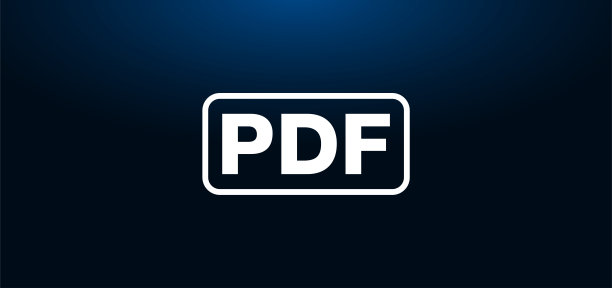 PDF图标水晶蓝色横幅背景图片下载