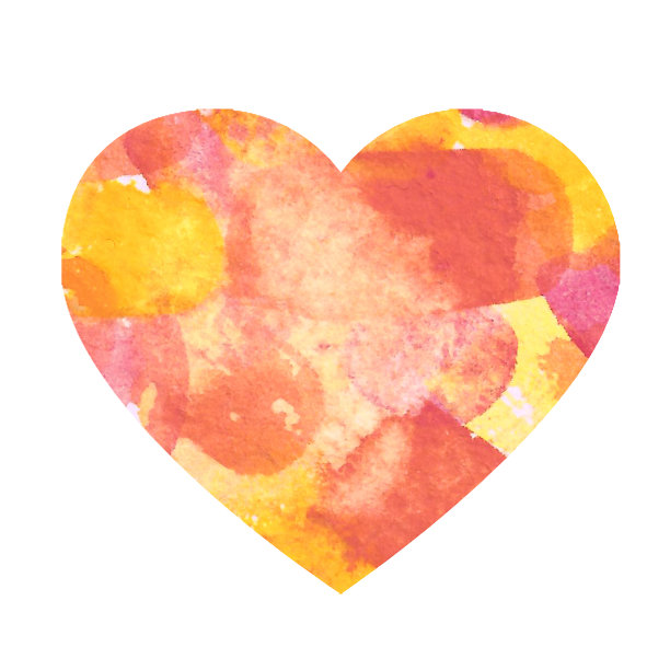 心情人节爱有趣美丽精致图案水彩红花矢车菊图片下载