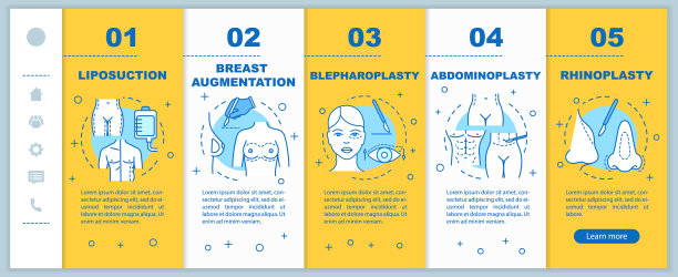 整形手术程序上登移动网页矢量模板图片下载