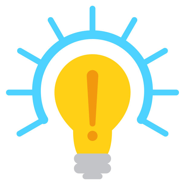 矢量插画的灯泡图标概念，创新，创意大想法的标志，思考，解决方案或能源符号，电灯与灯泡，平面设计素材图片