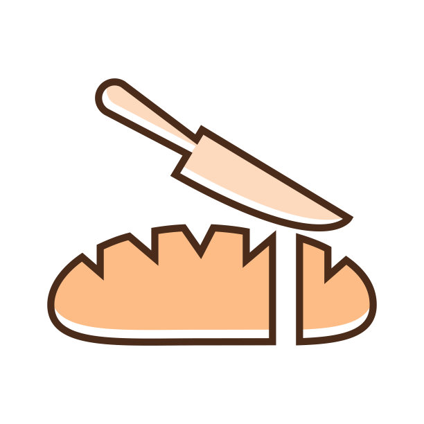 彩色图标切片面包图片下载