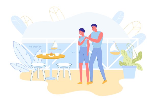 明亮的飞行，可爱的惊喜从丈夫在海上。图片下载