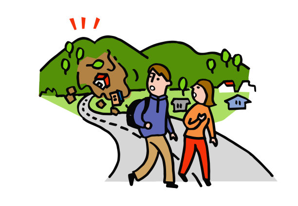 人们逃离滑坡图片下载