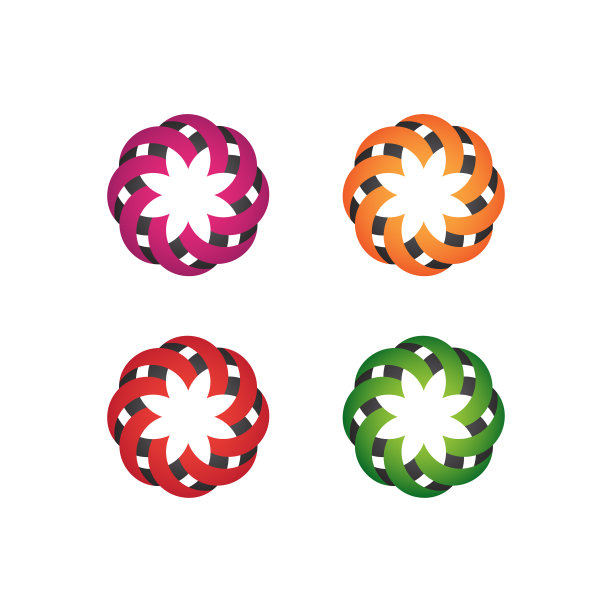 现代3d花卉标志图片下载