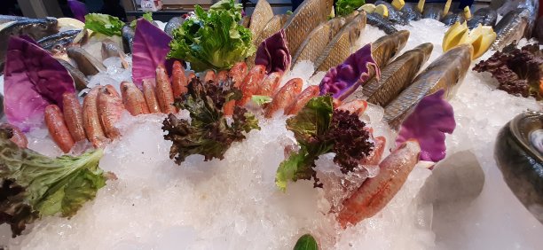 鱼类市场的海鲜美食特写图片下载