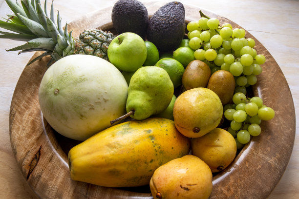 黄色和绿色的水果图片下载