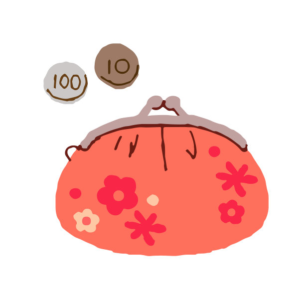 女人的红色钱包和硬币图片下载