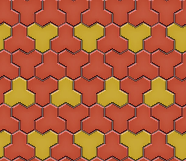 无缝模式的三六角鹅卵石路面图片下载