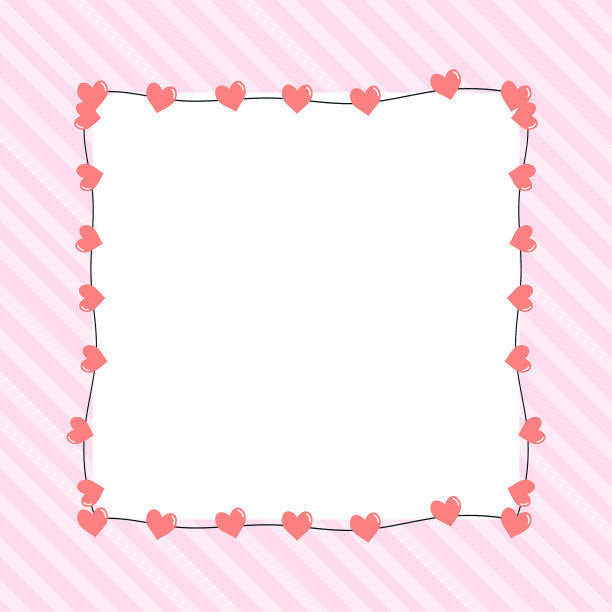 情人节贺卡与心的背景。素材图片