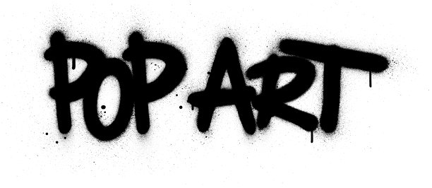 涂鸦波普艺术文字在黑色喷在白色图片下载