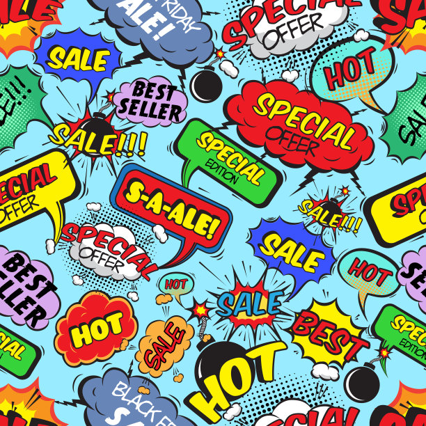 漫画泡泡无缝销售图片下载