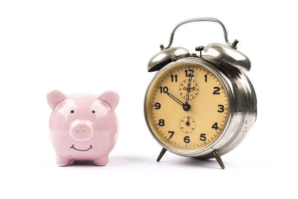 粉红色的储蓄罐孤立在白色的背景图片下载