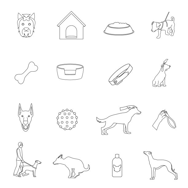 狗图标平图片下载