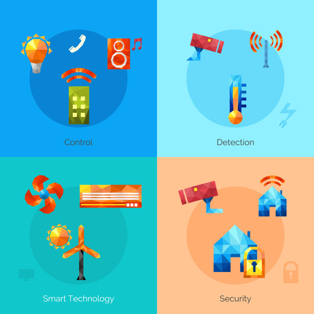 智能住宅多边形2x2图片下载