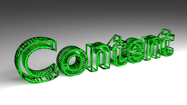 内容标志3D插图图片下载