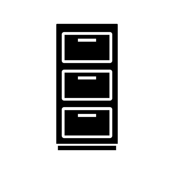 机柜图标，标志孤立在白色背景图片下载