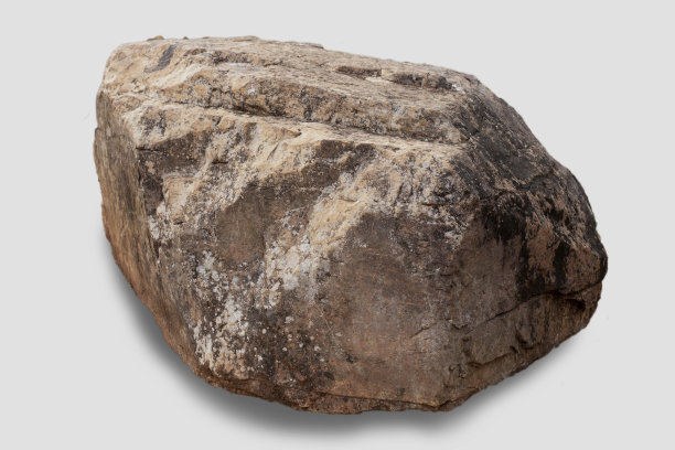 岩石石头在白色的背景图片下载