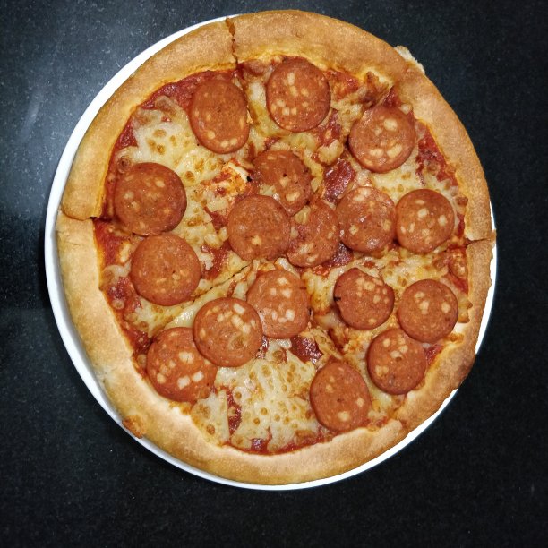 令人垂涎欲滴的意大利辣香肠披萨图片下载