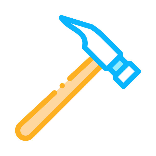 鞋固定锤图标矢量轮廓插图图片下载