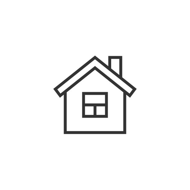 扁平风格的建筑图标。白色孤立背景上的房屋矢量图。房屋商业概念。图片下载