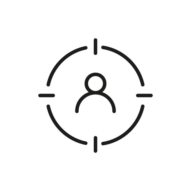 简约目标受众线条图标图片下载