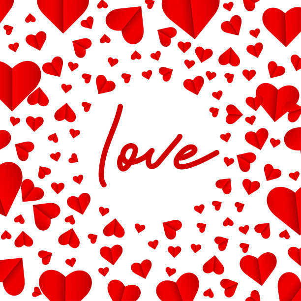 梯度颜色的心脏背景。抽象心设计情人节卡片，婚礼邀请，生日派对，浪漫商店销售等。图片下载