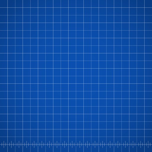 蓝图空白图纸模板与蓝色背景图片下载