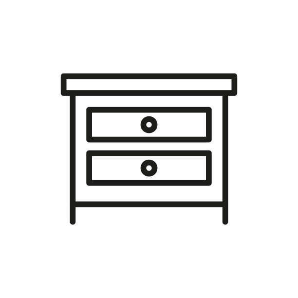 简单的橱柜线图标。图片下载