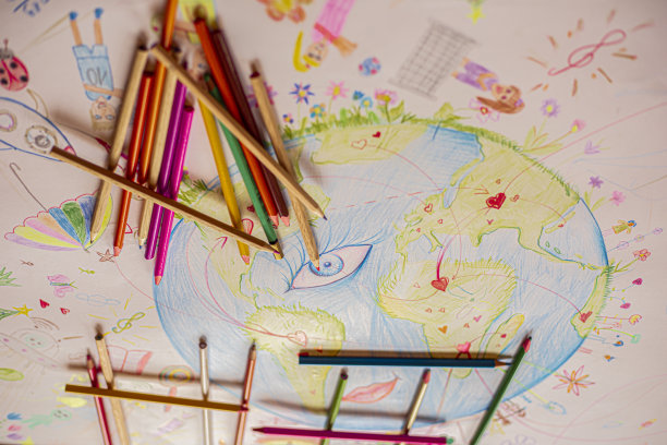 地球的彩色图画图片下载