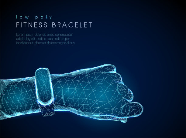 摘要运动健身智能手表上的男士手素材图片