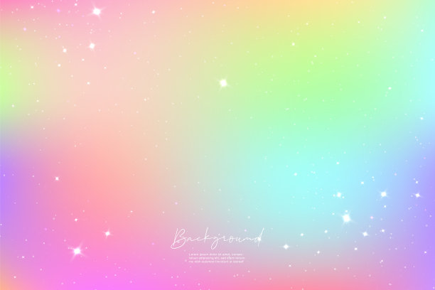 独角兽天空色彩渐变图片下载