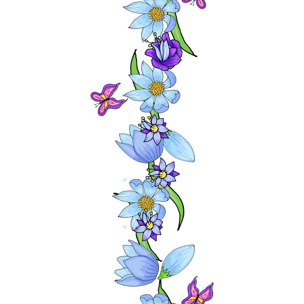 框架模板从涂鸦花孤立的白色背景图片下载