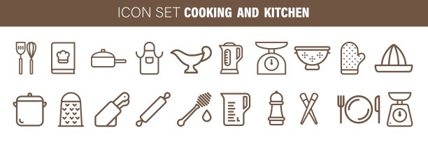 一套质量隔离的通用标准最小简单的家用电器生产线图标图片下载