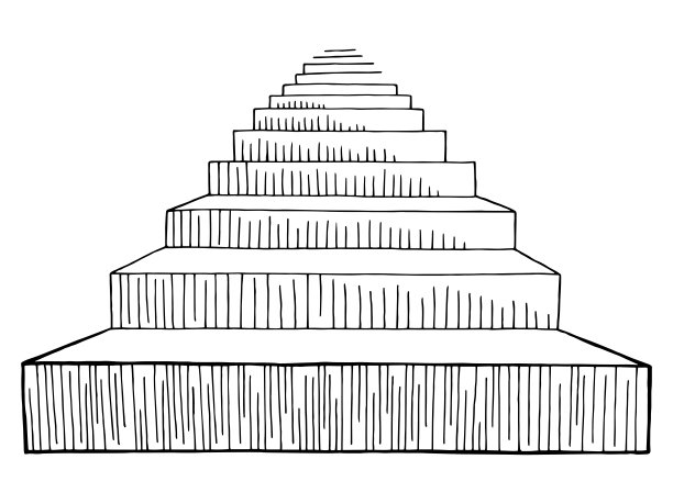 楼梯楼梯图形黑白孤立素描插图矢量图片下载