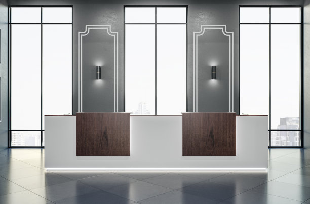 现代接待处的正面图片下载