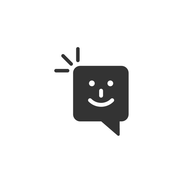 快乐短信图标在平坦的风格。消息语音气泡矢量插图上的白色孤立背景。信封的业务概念。图片下载