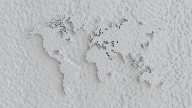 世界地图马赛克图片下载