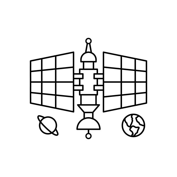 轨道殖民地图标。行星际殖民UI和UX、网站或移动应用程序的简单线条矢量元素图片下载