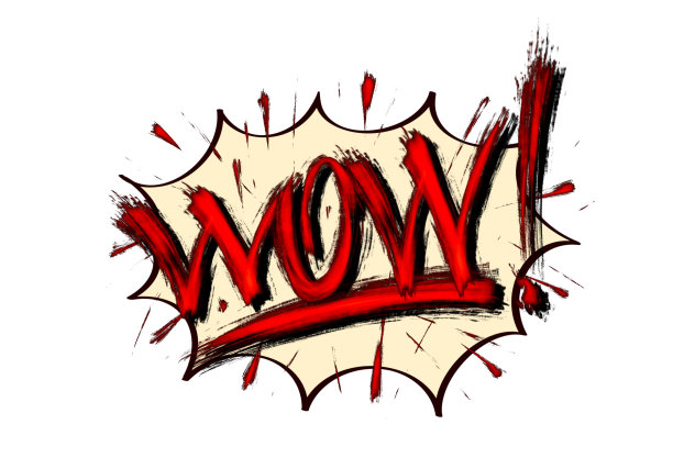 哇!-漫画爆炸音效语音气泡插图图片下载