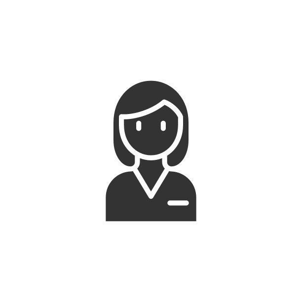 扁平风格的女性面部图标。白色背景上的人物矢量图。合作商业理念。图片下载