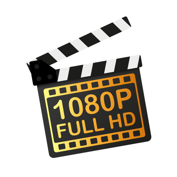 1080 p高清。现代科技的迹象。矢量插图符号监视器显示标签图片下载