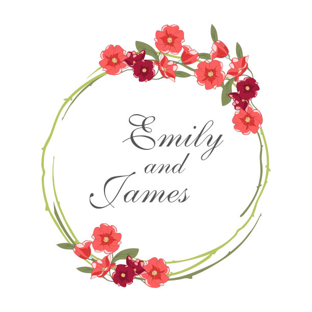 花的婚礼框架图片下载