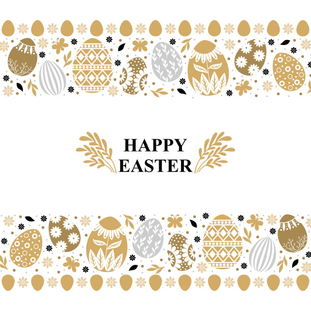 复活节卡片用装饰彩蛋装饰图片下载